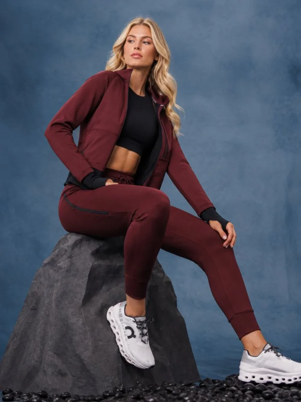 NWT Endeavor DRYFORCE® Double Layer Hoodie Jacket Plum Wine Small